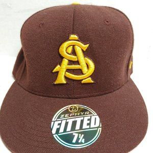 ASU Arizona State University Zephyr Fitted Hat 7 1/4 NWT
